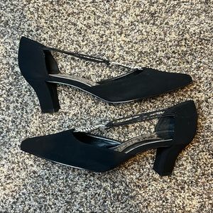 ✨ brand new ✨ black heels with rhinestones